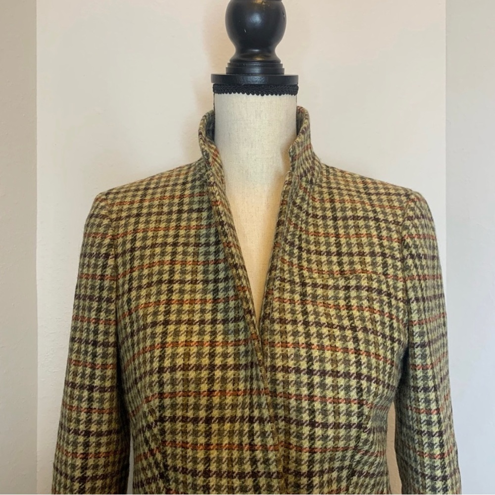 NWT J. Crew Regent Brown & Tan Houndstooth Blazer, Size 4